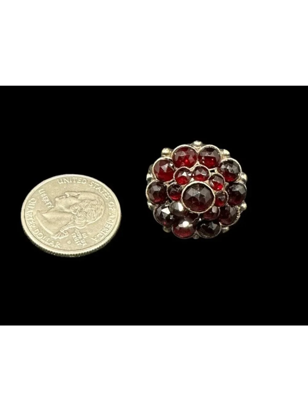 Victorian Garnet Ring antique bohemian